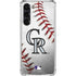 MLB Colorado Rockies Game Ball Galaxy S24 FE Clear Case