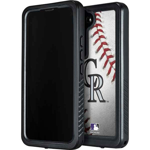 MLB Colorado Rockies Game Ball Galaxy S24 Waterproof Case