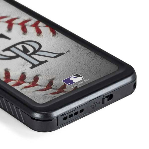 MLB Colorado Rockies Game Ball Galaxy S24 Waterproof Case