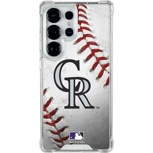 MLB Colorado Rockies Game Ball Galaxy S25 Ultra Clear Case