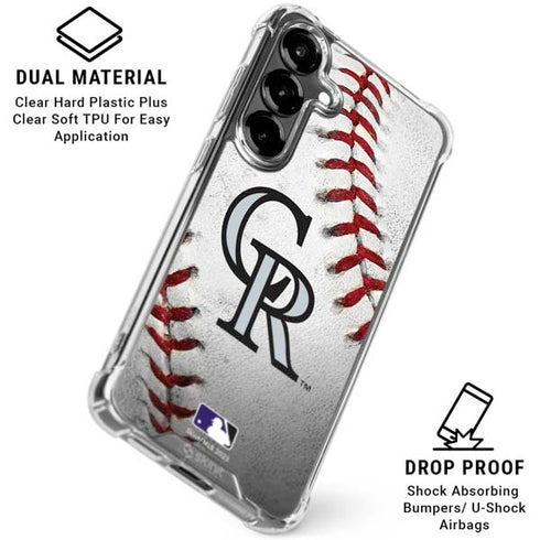 MLB Colorado Rockies Game Ball Galaxy S26 Clear Case