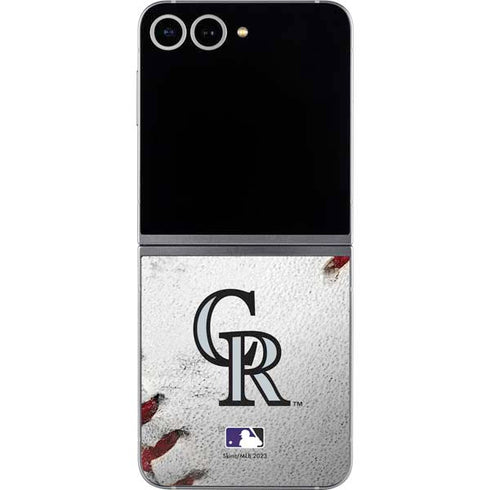 MLB Colorado Rockies Game Ball Galaxy Z Flip6 Skin