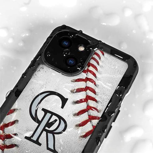 MLB Colorado Rockies Game Ball iPhone 15 Plus Waterproof Case