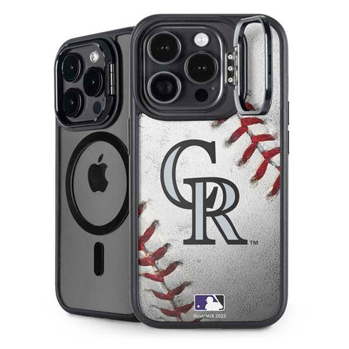 MLB Colorado Rockies Game Ball iPhone 15 Pro Max Kickstand Case