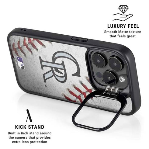 MLB Colorado Rockies Game Ball iPhone 15 Pro Max Kickstand Case