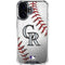 MLB Colorado Rockies Game Ball iPhone 16 Plus Clear Case