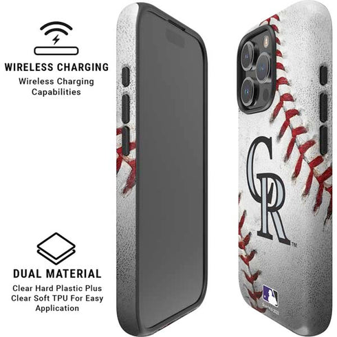 MLB Colorado Rockies Game Ball iPhone 16 Pro Max Magsafe Impact Case