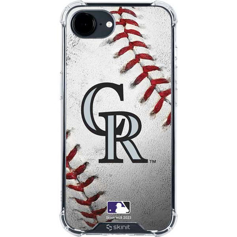 MLB Colorado Rockies Game Ball iPhone 16e Clear Case
