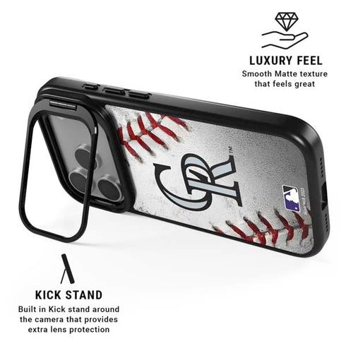 MLB Colorado Rockies Game Ball iPhone 17 Pro Kickstand Case