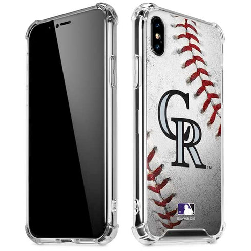 MLB Colorado Rockies Game Ball iPhone X/XS Clear Case