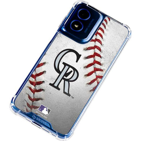 MLB Colorado Rockies Game Ball Moto G Play 4G (2024) Clear Case