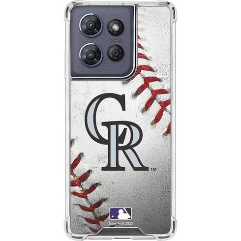 MLB Colorado Rockies Game Ball Moto G Play 5G (2025) Clear Case