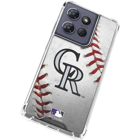 MLB Colorado Rockies Game Ball Moto G Power 5G (2025) Clear Case