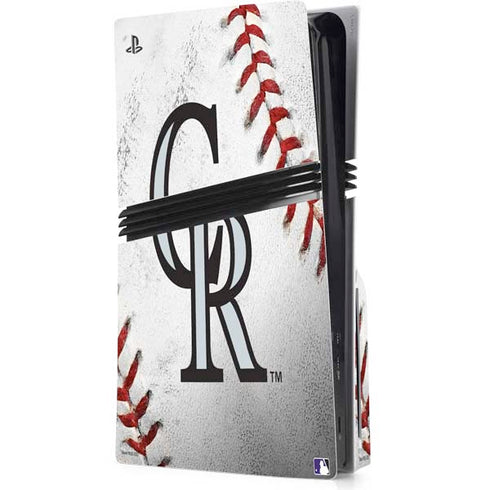 MLB Colorado Rockies Game Ball PS5 Pro Disk Console Skin