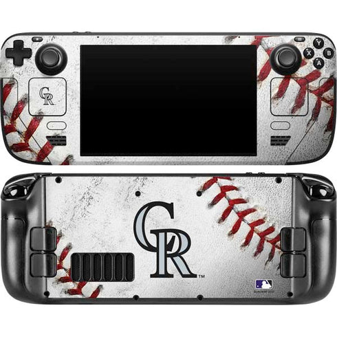 MLB Colorado Rockies Game Ball Steam Deck Handheld Gaming Computer OLED Skin