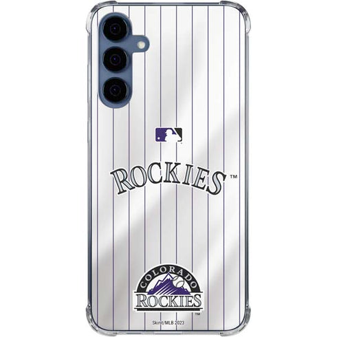 MLB Colorado Rockies Home Jersey Galaxy A55 5G Clear Case
