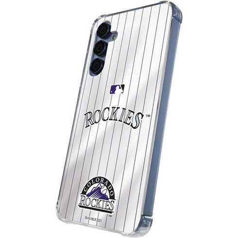 MLB Colorado Rockies Home Jersey Galaxy A55 5G Clear Case