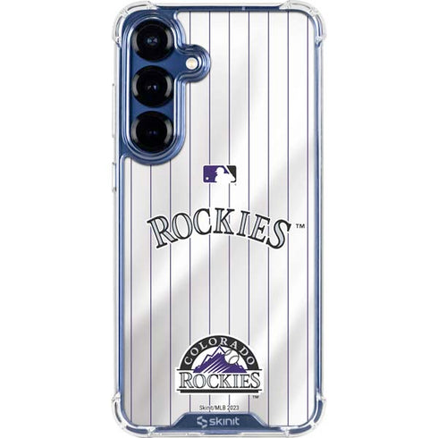 MLB Colorado Rockies Home Jersey Galaxy S25 Plus Clear Case