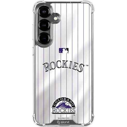 MLB Colorado Rockies Home Jersey Galaxy S26 Clear Case