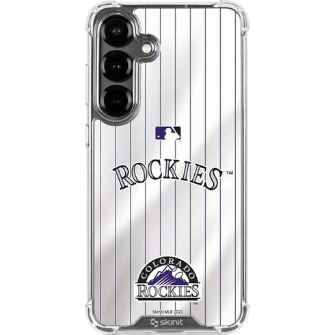 MLB Colorado Rockies Home Jersey Galaxy S26 Plus Clear Case