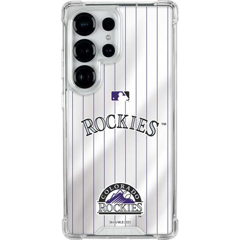 MLB Colorado Rockies Home Jersey Galaxy S26 Ultra Clear Case