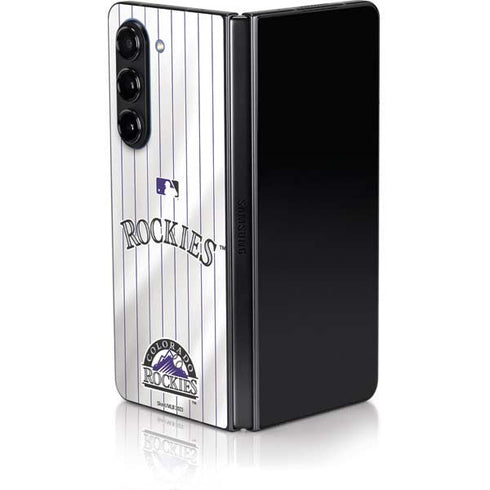 MLB Colorado Rockies Home Jersey Galaxy Z Fold5 5G Skin
