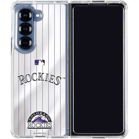 MLB Colorado Rockies Home Jersey Galaxy Z Fold6 Clear Case