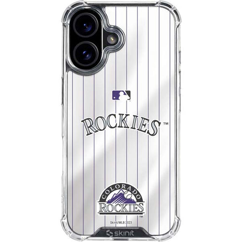 MLB Colorado Rockies Home Jersey iPhone 16 Clear Case