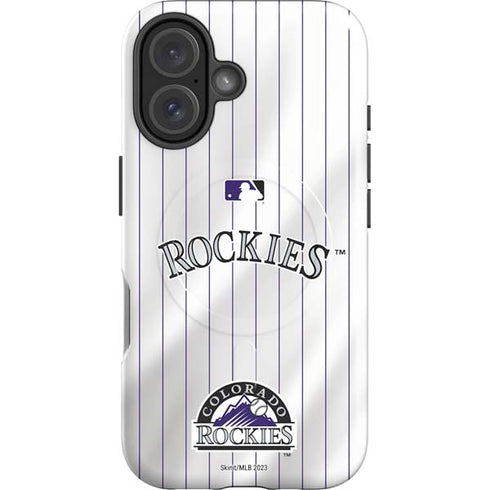 MLB Colorado Rockies Home Jersey iPhone 16 Magsafe Impact Case