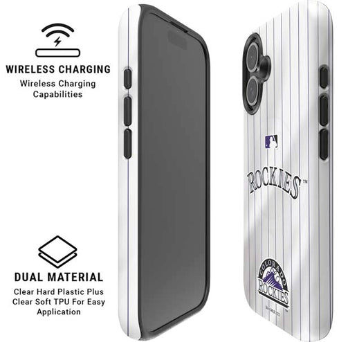 MLB Colorado Rockies Home Jersey iPhone 16 Magsafe Impact Case