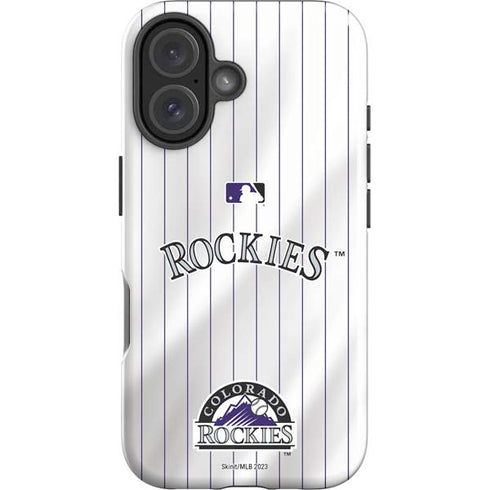 MLB Colorado Rockies Home Jersey iPhone 16 Plus Impact Case