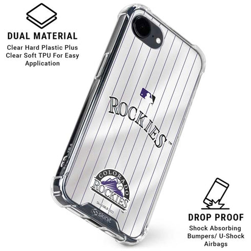 MLB Colorado Rockies Home Jersey iPhone 16e Clear Case