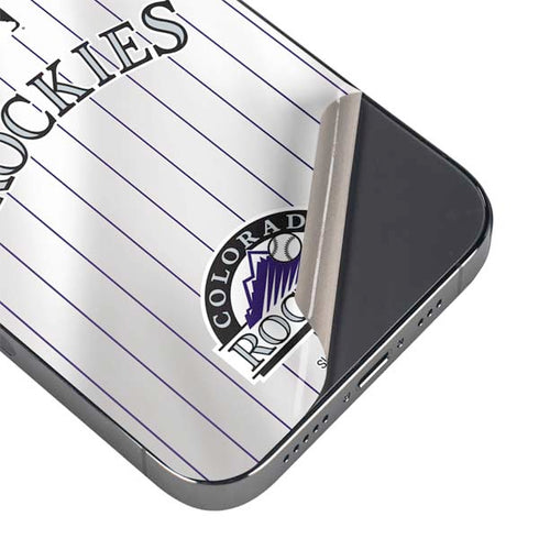 MLB Colorado Rockies Home Jersey iPhone 16e Skin