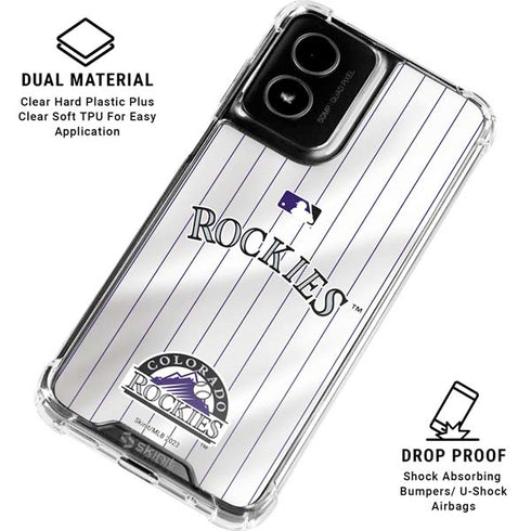 MLB Colorado Rockies Home Jersey Moto G Power 5G (2024) Clear Case