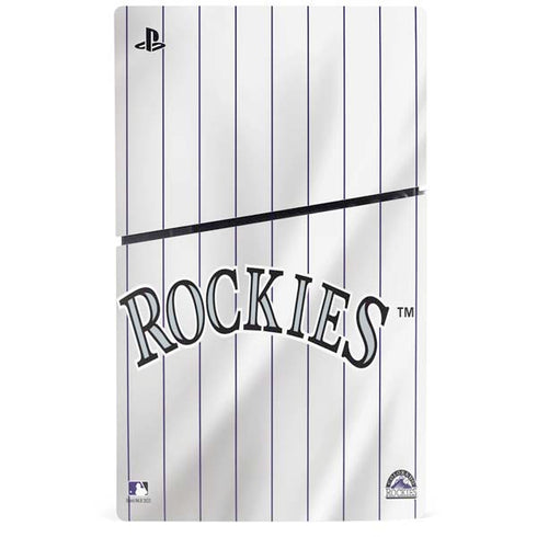 MLB Colorado Rockies Home Jersey PS5 Slim Digital Edition Console Skin