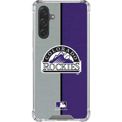 MLB Colorado Rockies Split Galaxy A17 Clear Case