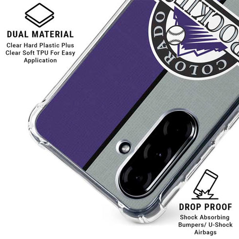 MLB Colorado Rockies Split Galaxy A36 5G Clear Case