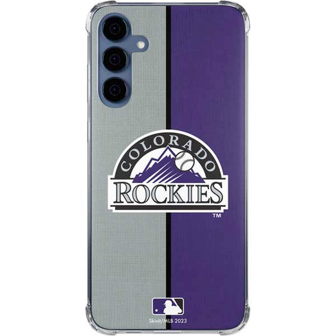 MLB Colorado Rockies Split Galaxy A55 5G Clear Case