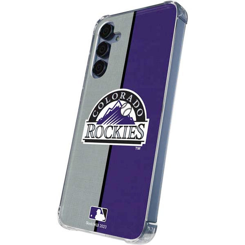 MLB Colorado Rockies Split Galaxy A55 5G Clear Case