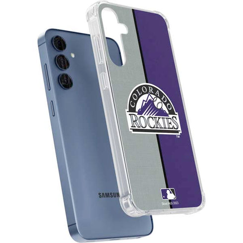 MLB Colorado Rockies Split Galaxy A55 5G Clear Case