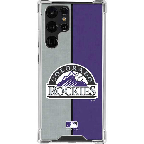 MLB Colorado Rockies Split Galaxy S23 Ultra Clear Case