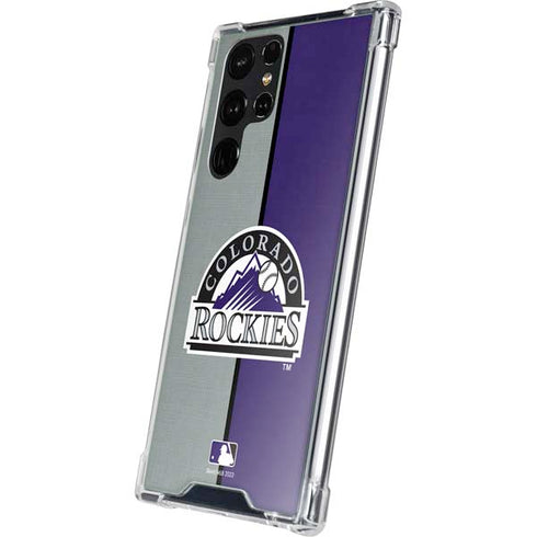 MLB Colorado Rockies Split Galaxy S23 Ultra Clear Case