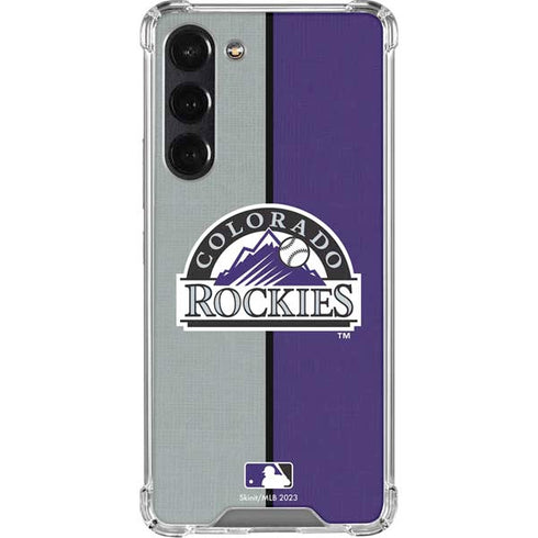 MLB Colorado Rockies Split Galaxy S24 FE Clear Case