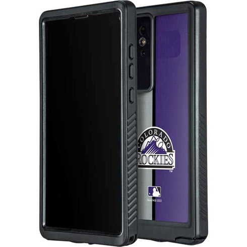 MLB Colorado Rockies Split Galaxy S24 Ultra Waterproof Case