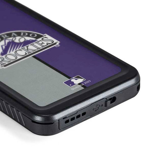 MLB Colorado Rockies Split Galaxy S24 Waterproof Case