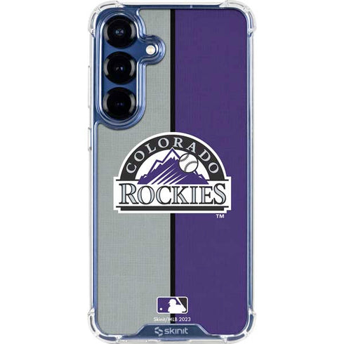 MLB Colorado Rockies Split Galaxy S25 FE Clear Case