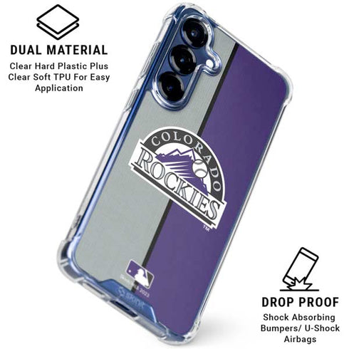 MLB Colorado Rockies Split Galaxy S25 FE Clear Case