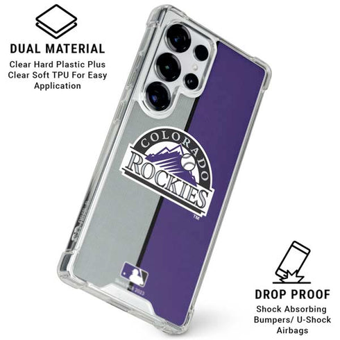 MLB Colorado Rockies Split Galaxy S25 Ultra Clear Case
