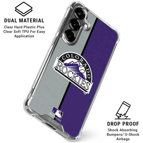 MLB Colorado Rockies Split Galaxy S26 Clear Case
