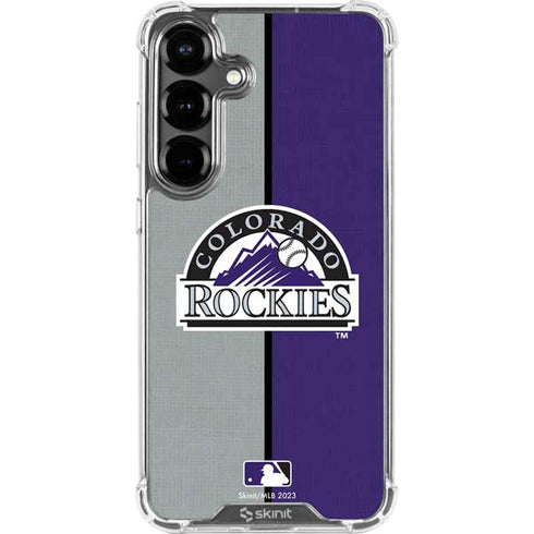 MLB Colorado Rockies Split Galaxy S26 Plus Clear Case